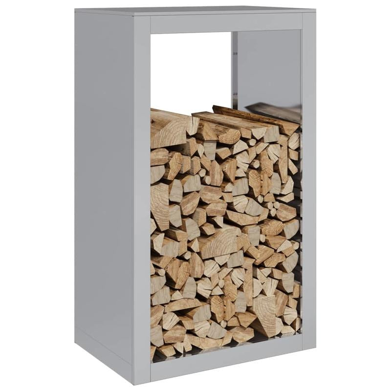 Large Heavy-Duty Galvanized Firewood Holder - Heavy-Duty Outdoor/ Log Storage Rack, 60x40x100cm (23.6"x15.7"x39.4") Tall Log Organizer with Sturdy Frame for Patio, Fireplace, Wood Burner - Easy Assembly, Durable Firewood Dry
