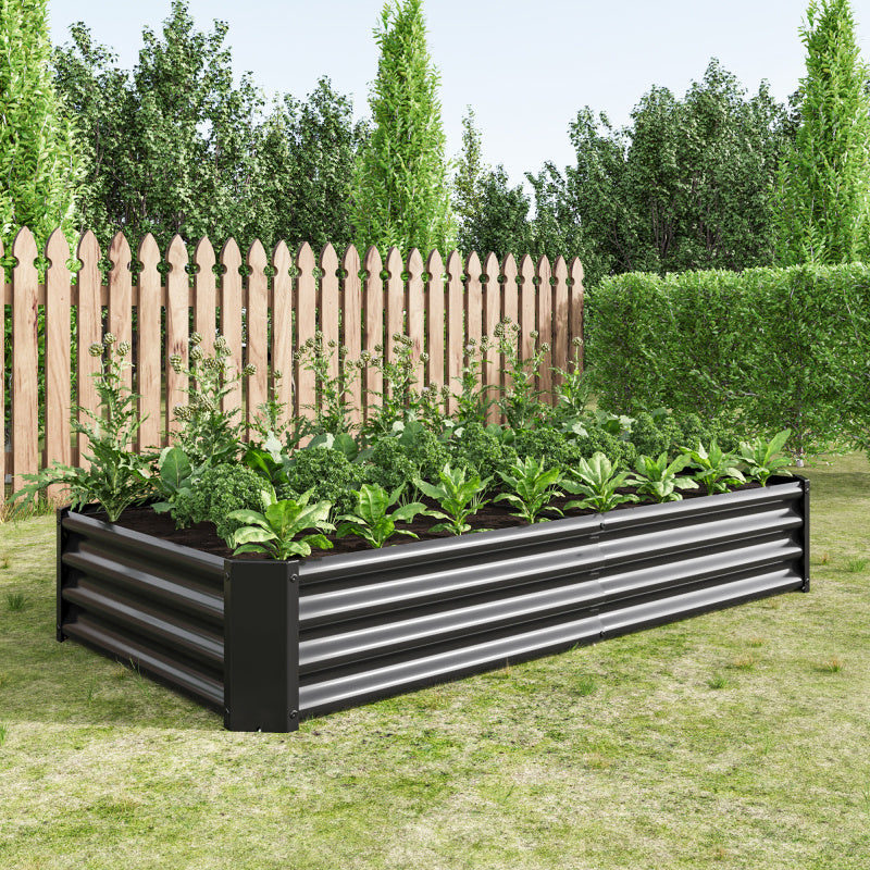 Hochbed – Metaal Tuinbed – Verhoogd Plantbed – Moestuinbak – Staal Kasbak – Robuust Staal – Roestbescherming – 182x91x30 cm