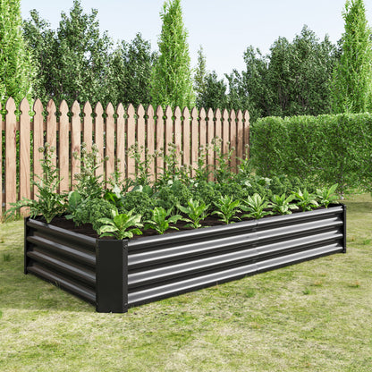 Hochbed – Metaal Tuinbed – Verhoogd Plantbed – Moestuinbak – Staal Kasbak – Robuust Staal – Roestbescherming – 182x91x30 cm
