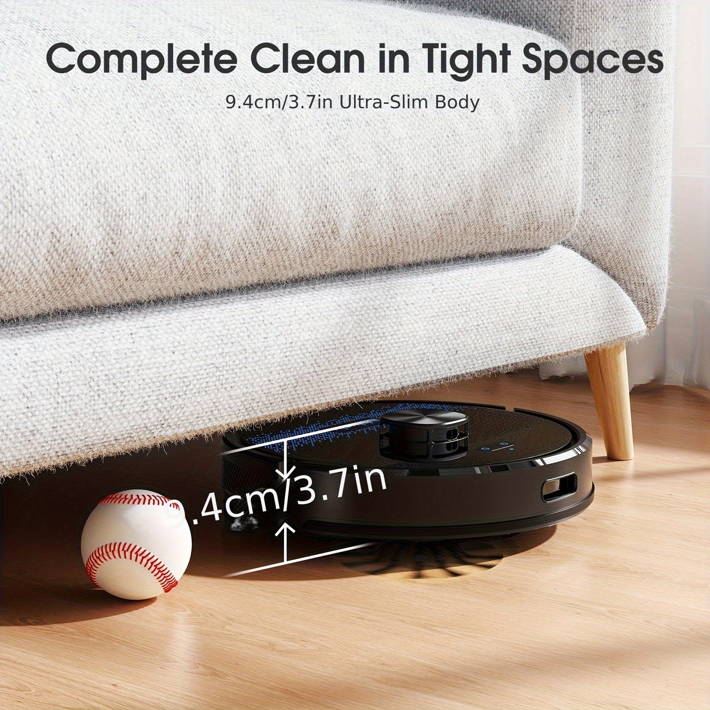 Robotstofzuiger – Robotstofzuiger met dweilfunctie – Automatische stofzuiger – Slimme schoonmaker – Robotveger – 4500 Pa Zuigkracht – 360° LiDAR Navigatie met 5 Kaarten