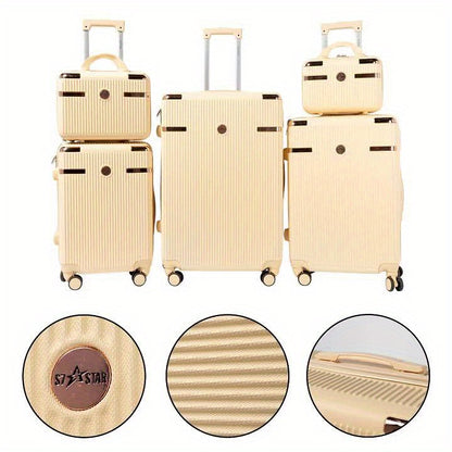 Koffer – Reiskoffer – Trolley – Bagage – Handbagage – Hard ABS Materiaal – Combinatie-slot – Lichtgewicht – 360° Wielen – Paars