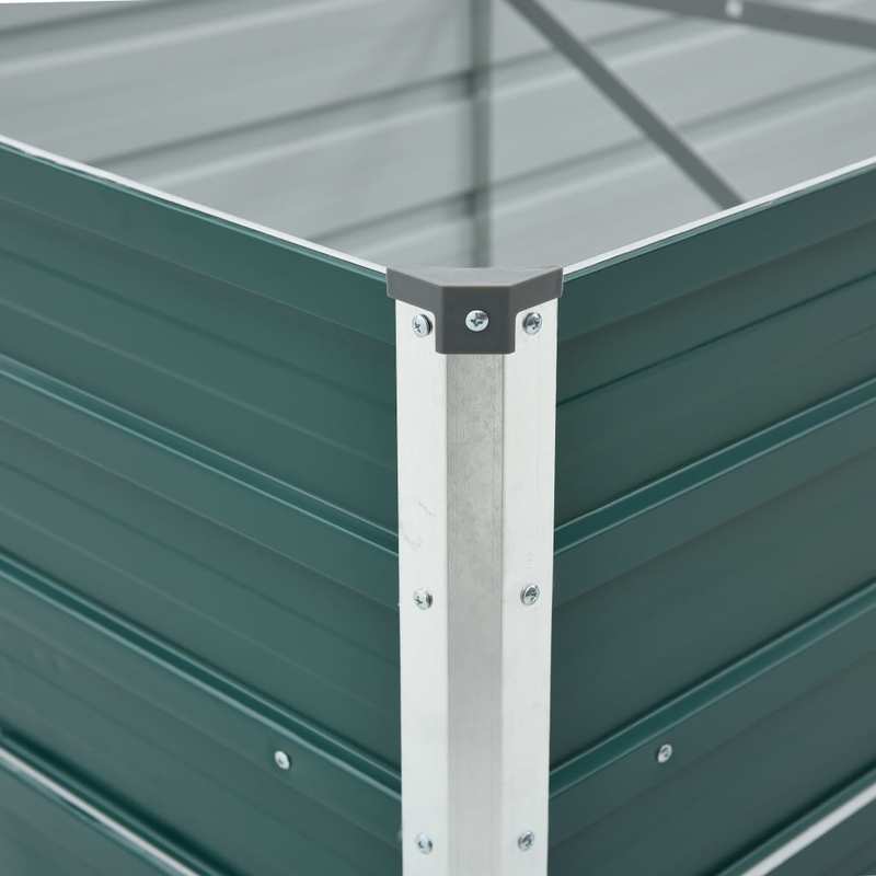 Raised Garden Bed – Hoogtebed – Tuinbak – Moestuinbak – Plantenbak – Gegalvaniseerd Staal – 600x80x45 cm Groen