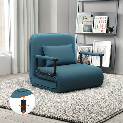 Convertible Sofa Bed – Slaapbank – 2-Zitsbank – Loungesofa – Bedbank – Blauw – Memory Foam – Ruimtebesparend Ontwerp