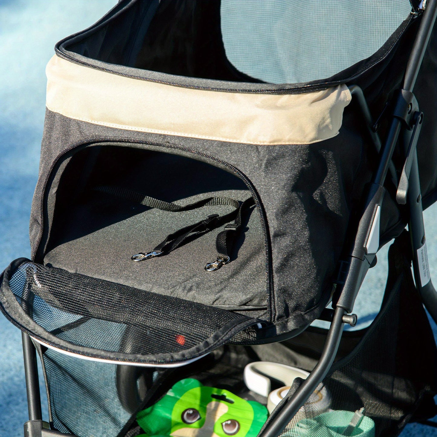 Huisdierwagen – Dierenbuggy – Kattenbuggy – Hondenbuggy – Wandelwagen – Opvouwbaar – Met Regenhoes – Stevig Metalen Frame – Geschikt Tot 10 kg
