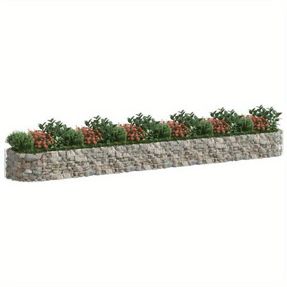 Bloemenrek – Plantenrek – Bloemenhouder – Plantentafel – Plantenstandaard – Verhoogd Ontwerp – Gegalvaniseerd Staal – 600x100x50 cm