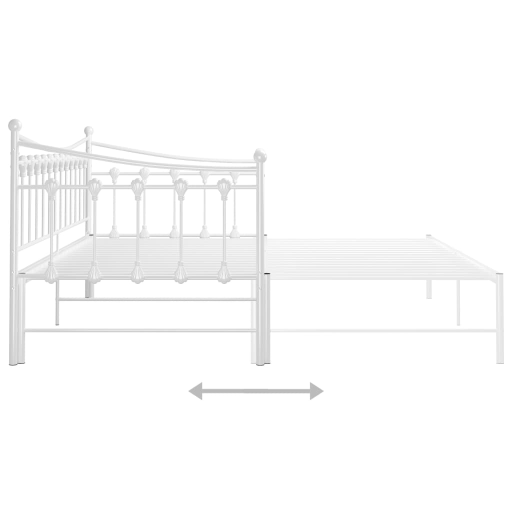 Bedbank – Slaapbank – Logeerbed – Sofa – 90x200 cm – Metalen Frame – Uittrekbaar Bed