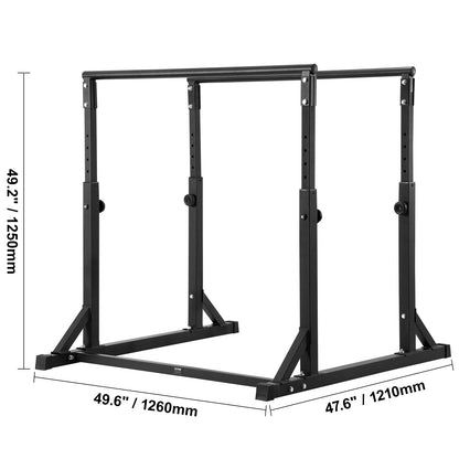 Dip Bar – Dips Station – Krachtstation – Parallelle Bars – Workout Rek – Verstelbare Hoogte 93,5-125 cm – Zeer Stevig Staal, 363 kg Draagvermogen