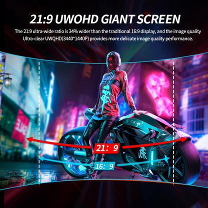 Ultrawide Monitor – Ultrawide Gaming Monitor – Curved Monitor – QHD Monitor – 34 Inch – 120Hz Refresh Rate – IPS Paneel – 2560x1080 Resolutie