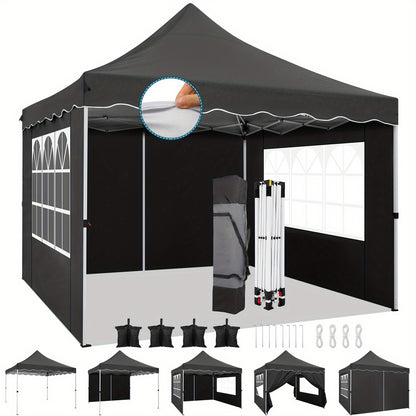 Pop-up Partytent – Vouwtent – Paviljoen – Terrastent – Evenemententent – 3,05x3,05 Meter – Carbonstaal Frame – Waterafstotend Oxford Doek