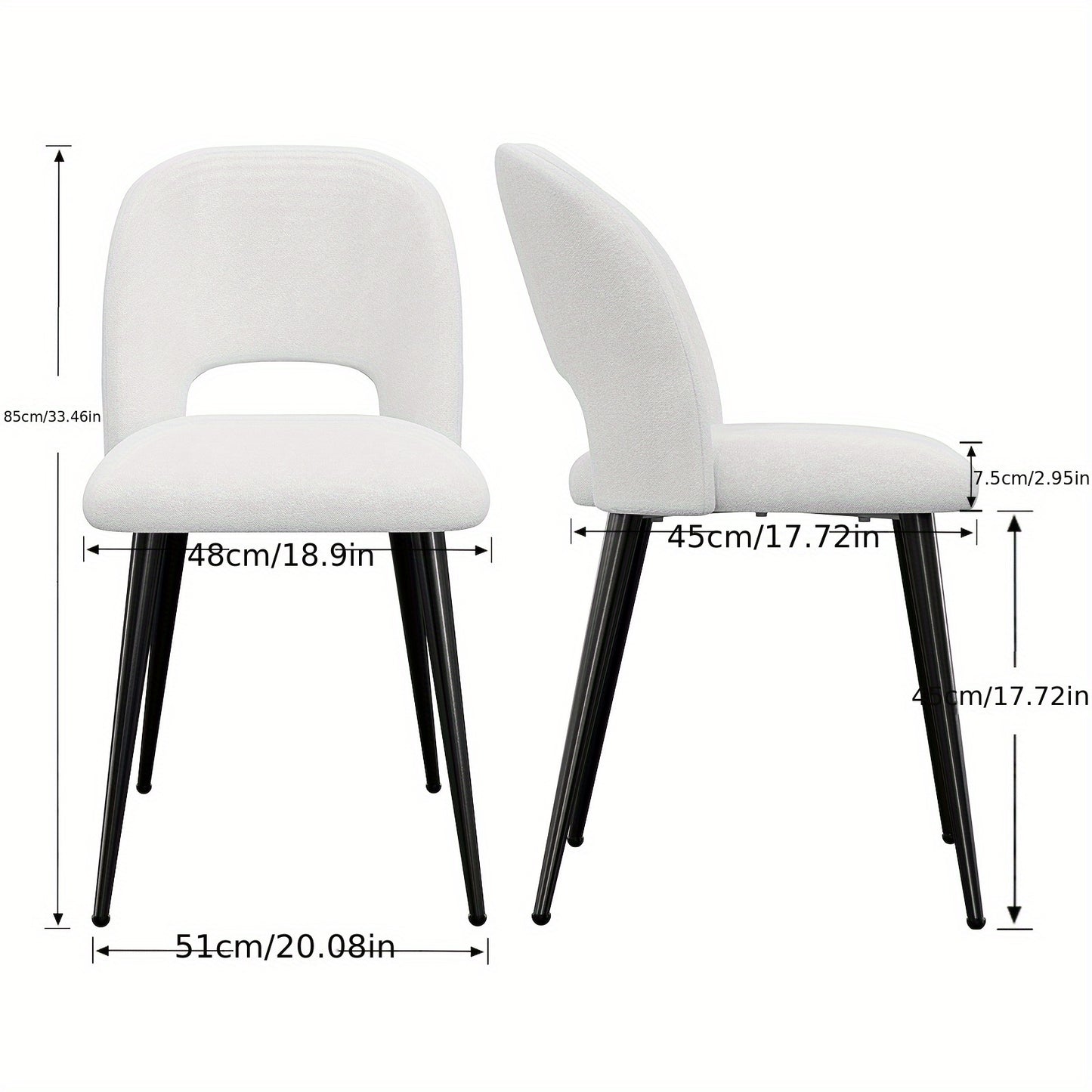 Velvet Stoelen – Banquet Stoelen – Bruiloft Stoelen – Evenement Stoelen – Comfortabele Stoelen – Set Van 2 – Ergonomische Split Rugleuning – Stevig Metalen Frame