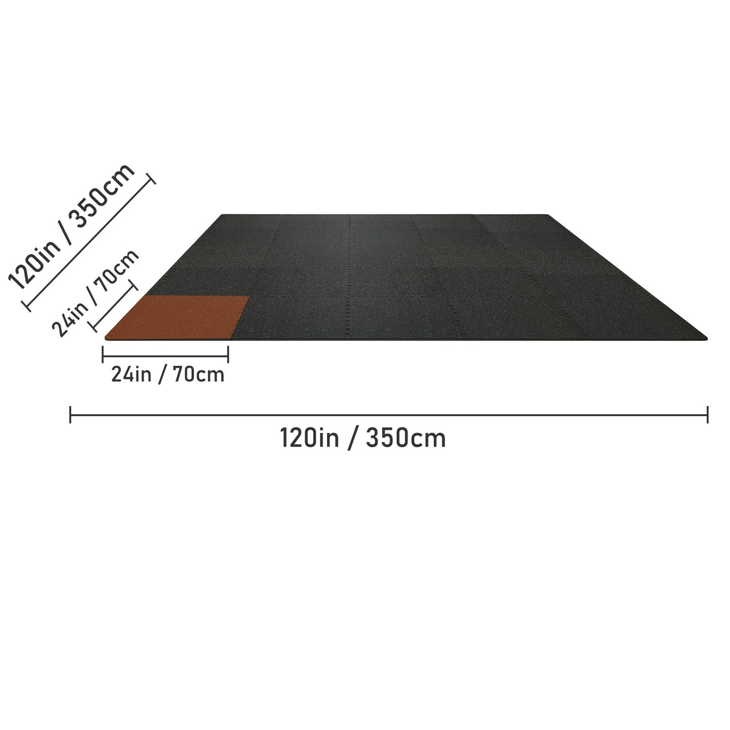 Gymvloerbedekking – Fitnessmat – Puzzelmat – Sportvloer – Vloerbescherming – Schokabsorberend – Anti-slip – 61x61cm – Rubber EVA foam