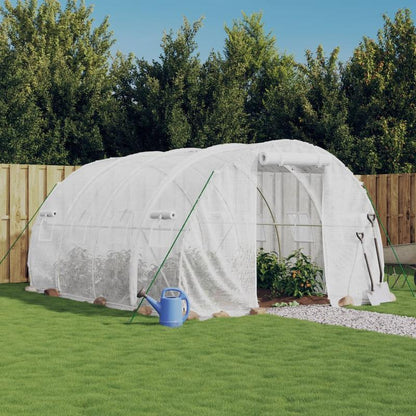 Tuinkas – Kweekkas – Broeikas – Kas – Wit Stalen Frame – 12 m² Oppervlak (4x3x2 m) – Stevig & Ruim