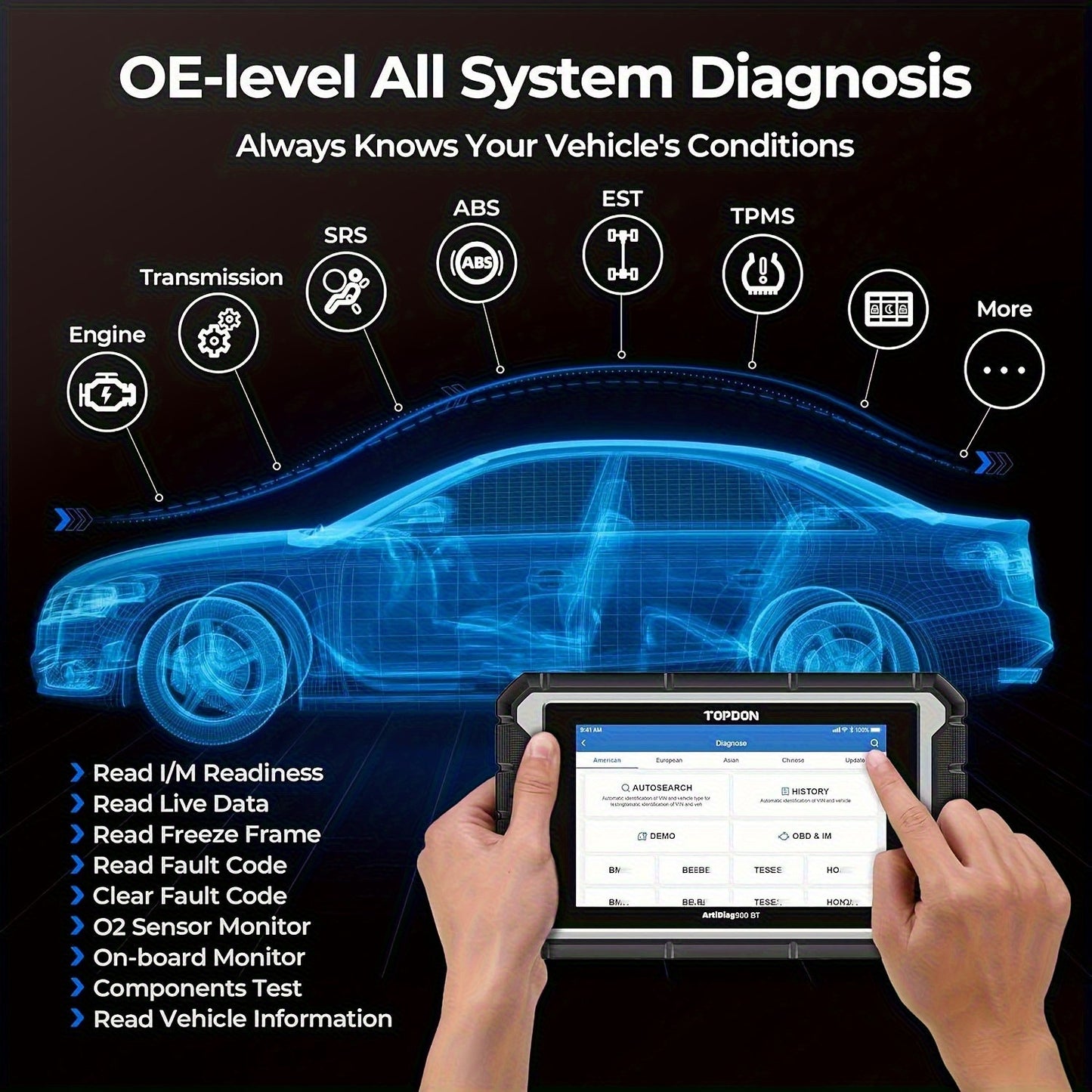 OBD2 Scanner BMW – Diagnoseapparaat – Foutcodelezer – Uitlezer – Systeemscanner – Volledige Systeemdiagnose – Batterijregistratie – CBS & EGS Reset
