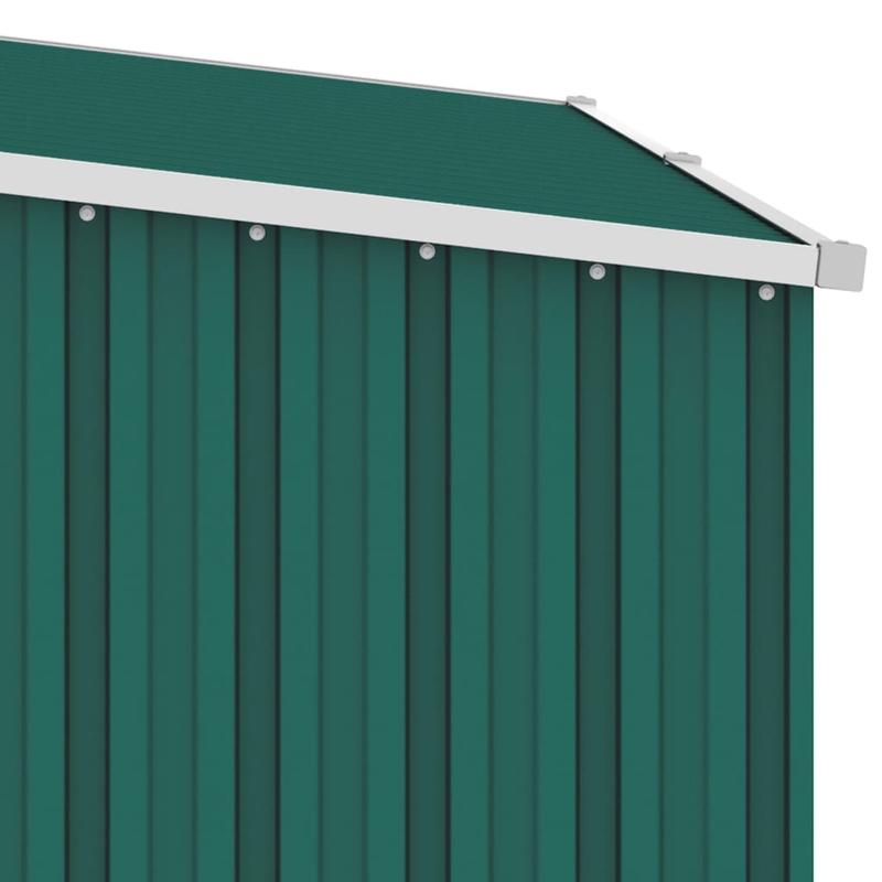 Tuinschuur Brandhoutopslag – Houtopslag Tuinhuis Schuur Houtberging – Groen – Gegalvaniseerd Staal – 245x98x159 cm – Weerbestendig & Ventilatie