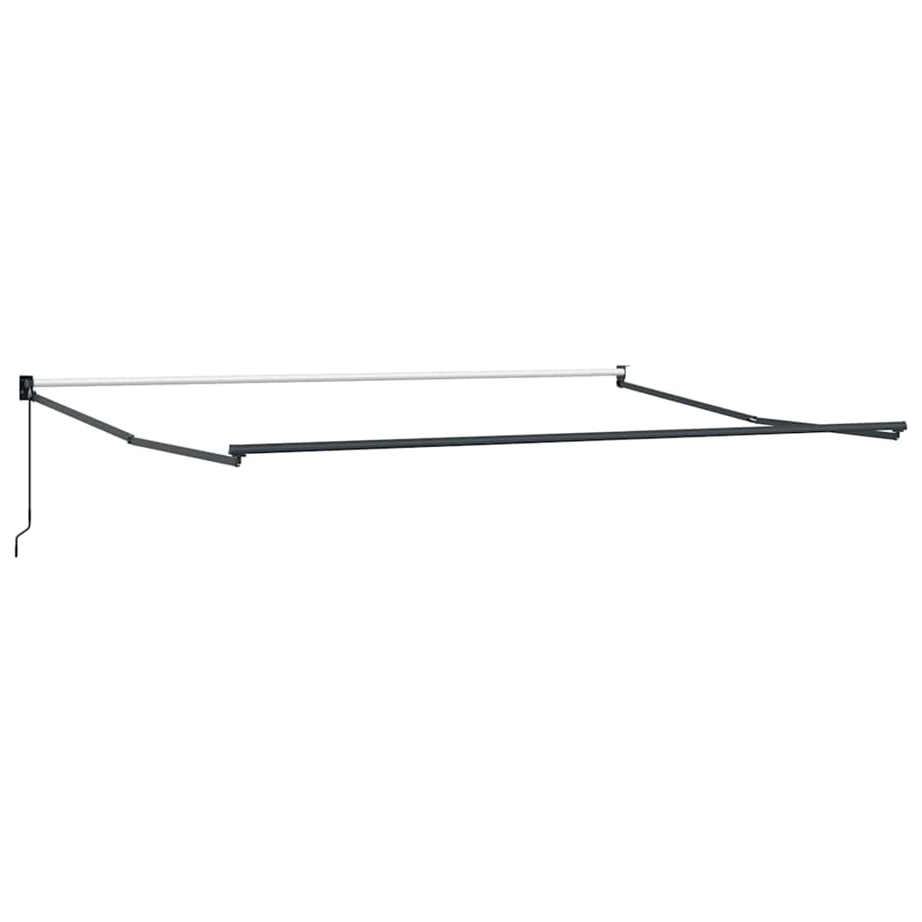 Uitschuifbare Zonwering – Terrasoverkapping – Zonnescherm – Balkon Beschutting – Knikarmzonwering Zwart – 450x300 cm – UV- en Waterbestendig Doek