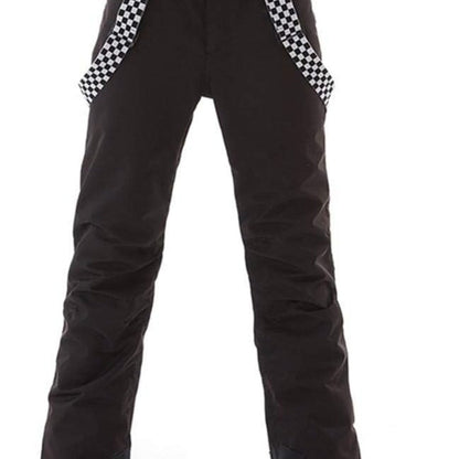 Winter Ski Broek Dames – Snow Pants – Snowboard Broek – Ski Legging – Winter Outdoor Broek – Winddicht – Warm – Verstelbare Afneembare Bretels – Zwart – 100% Polyester