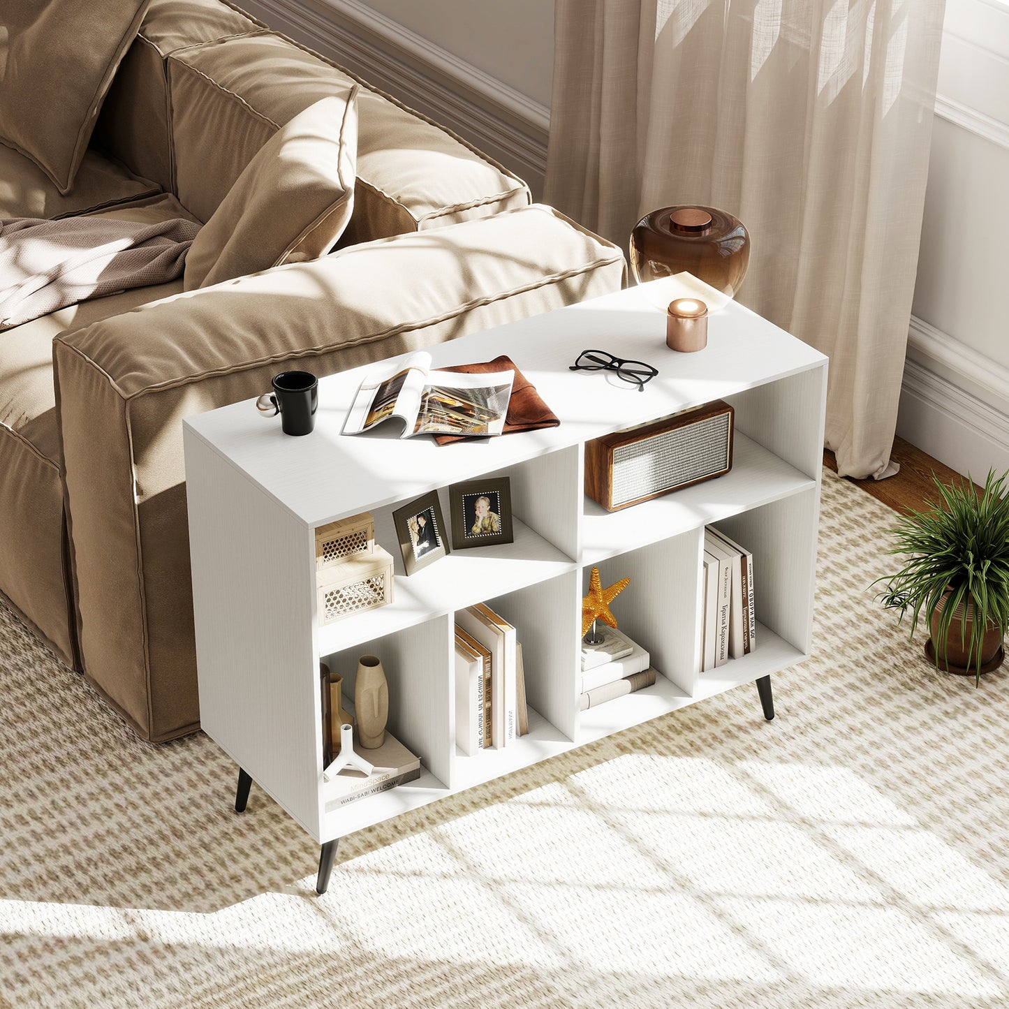 Platenspelerstandaard – Platenspeler Meubel – Draaitafelstandaard – Vinyl Rek – Platenkast – 3 Laags Design – 5 Robuuste Metalen Poten – Anti-Kantelbeveiliging
