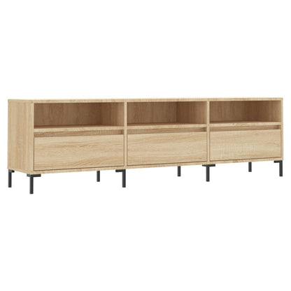 TV Cabinet Sonoma Oak 150x30x44.5 cm Engineered Wood TV Stand Entertainment Center with Storage, Media Television Table for Living Room Bedroom