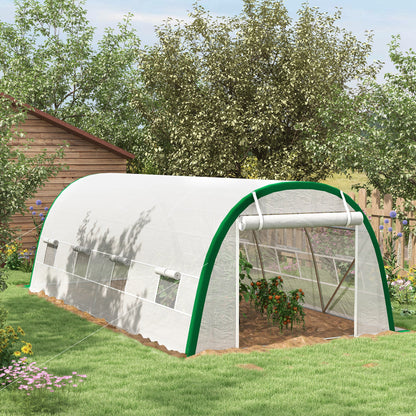 Kas – Tuinkas – Serre – Tunnelkas – Kweekkas – 18 m² – 24 mm Stalen Frame – PE Doek Met Rasterstructuur