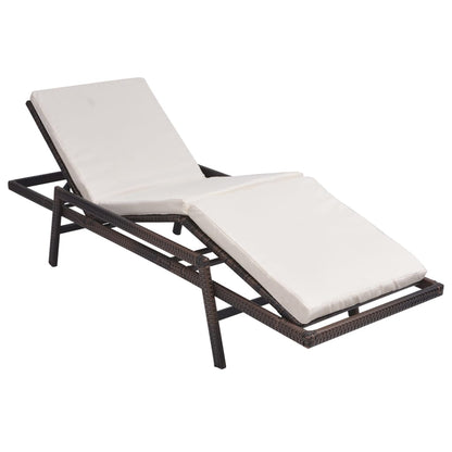 Verstelbare Ligstoel – Ligbed – Tuinstoel – Relaxstoel – Rattan Stoel – Verstelbare Rugleuning – Weerbestendig PE Rattan