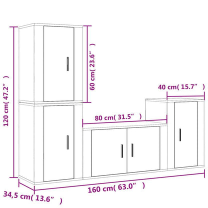 Hoekrek – Hoekplank – Boekenkast – Opbergrek – Plantenrek – 5-laags – Vrijstaand Hout Bruin