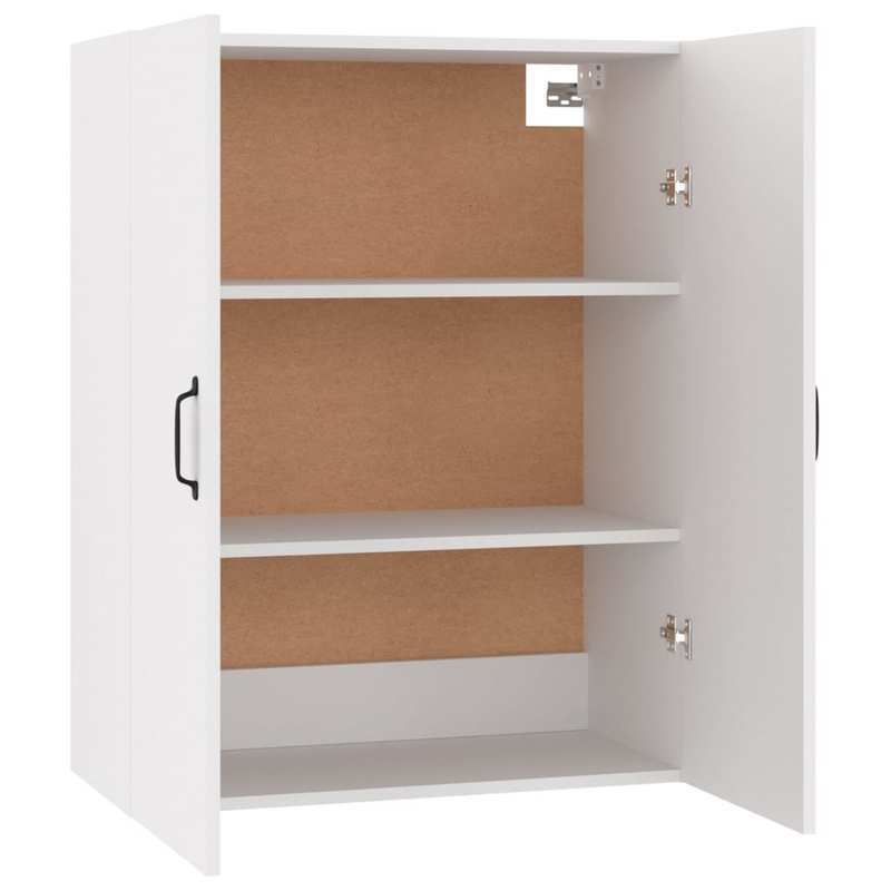 Wandkast Wit – Muurkast Opbergkast Opbergsysteem Opbergmeubel – Softwood Materiaal – Ruimtebesparend Verticale Organizer 69,5x34x90cm