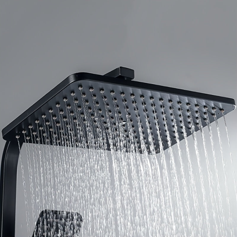 Regendouche – Douchesysteem – Douche Set – Douchekraan – Thermostaatkraan – Roestvrij Staal – Mat Zwart Gouden Afwerking