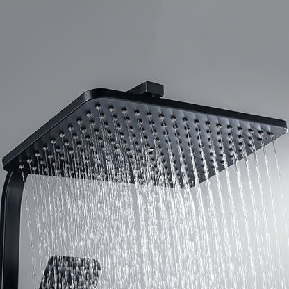 Regendouche – Douchesysteem – Douche Set – Douchekraan – Thermostaatkraan – Roestvrij Staal – Mat Zwart Gouden Afwerking