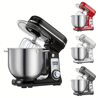 Keukenmixer – Standmixer – Mixer – Deegmixer – Zwart – RVS Mengkom 6L – 6 Snelheden – Stil & Krachtig Motor 1200W