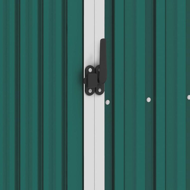 Tuinschuur Brandhoutopslag – Houtopslag Tuinhuis Schuur Houtberging – Groen – Gegalvaniseerd Staal – 245x98x159 cm – Weerbestendig & Ventilatie