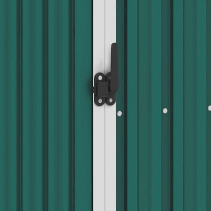 Tuinschuur Brandhoutopslag – Houtopslag Tuinhuis Schuur Houtberging – Groen – Gegalvaniseerd Staal – 245x98x159 cm – Weerbestendig & Ventilatie