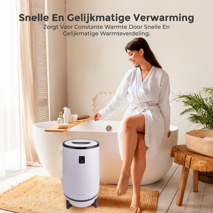 Handdoekwarmer – Elektrische Handdoekverwarmer – Handdoekdroger – Badkamerverwarmer – Handdoekverwarmer Compact – Timer Met Automatische Uitschakeling – Zwart