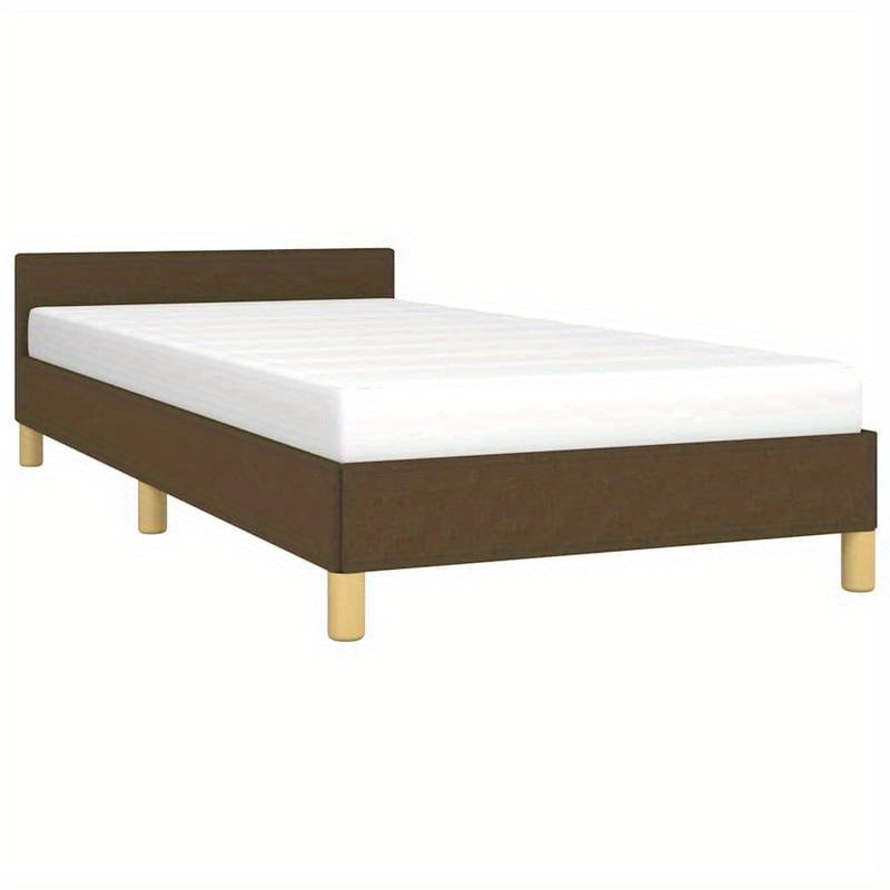 Bed frame without Mattress Marrone Scuro 80x200cm Tissue Practical, removable, suitable for all seasons
