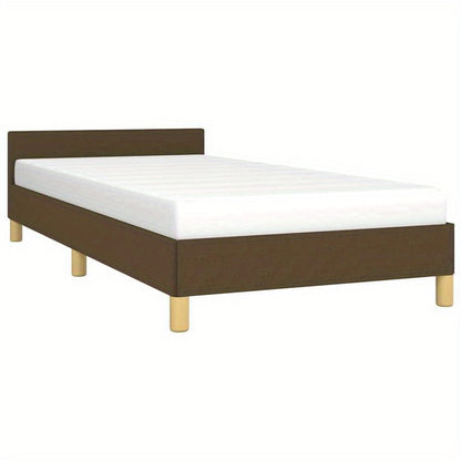Bed frame without Mattress Marrone Scuro 80x200cm Tissue Practical, removable, suitable for all seasons
