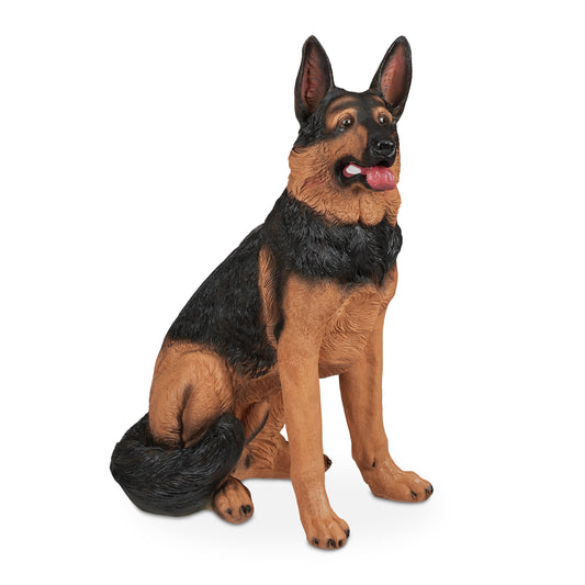 Hondbeeldje – Hondenbeeld – Hondenfiguur – Hondenstandbeeld – Duitse Herder Beeld – Weerbestendig Polyresin – Realistisch Design 85 cm Hoog