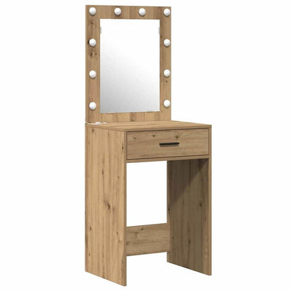 Opbergkast – Opbergmeubel – Ladekast – Badkamerkast – Kaptafel – Bruin Eikenfineer – Compact 50x41x135 cm – Duurzaam Plaatmateriaal
