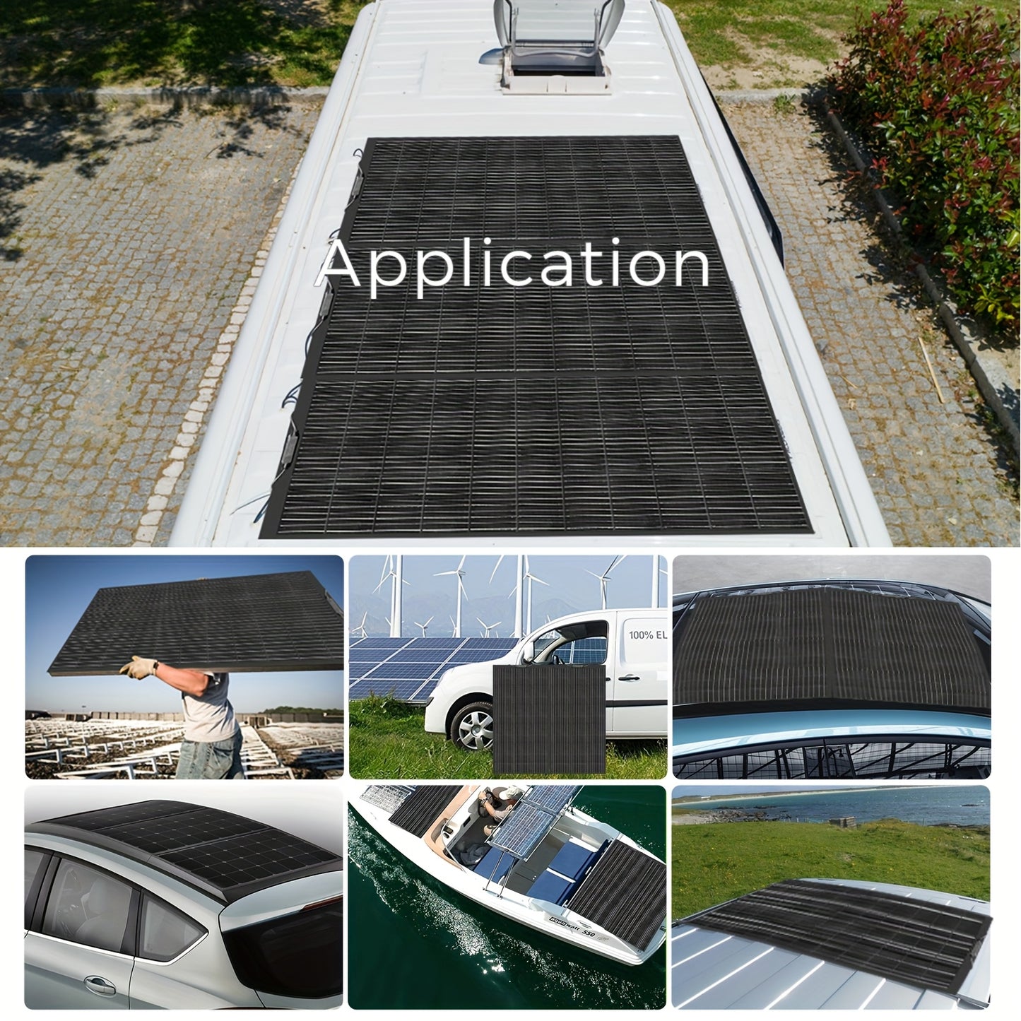 Zonnepaneel – Solar Panel – Zonnecellen – Zonnepaneel Set – Solar Module – 1000W Flexibel – Monokristallijn Silicium – Lichtgewicht Weerbestendig