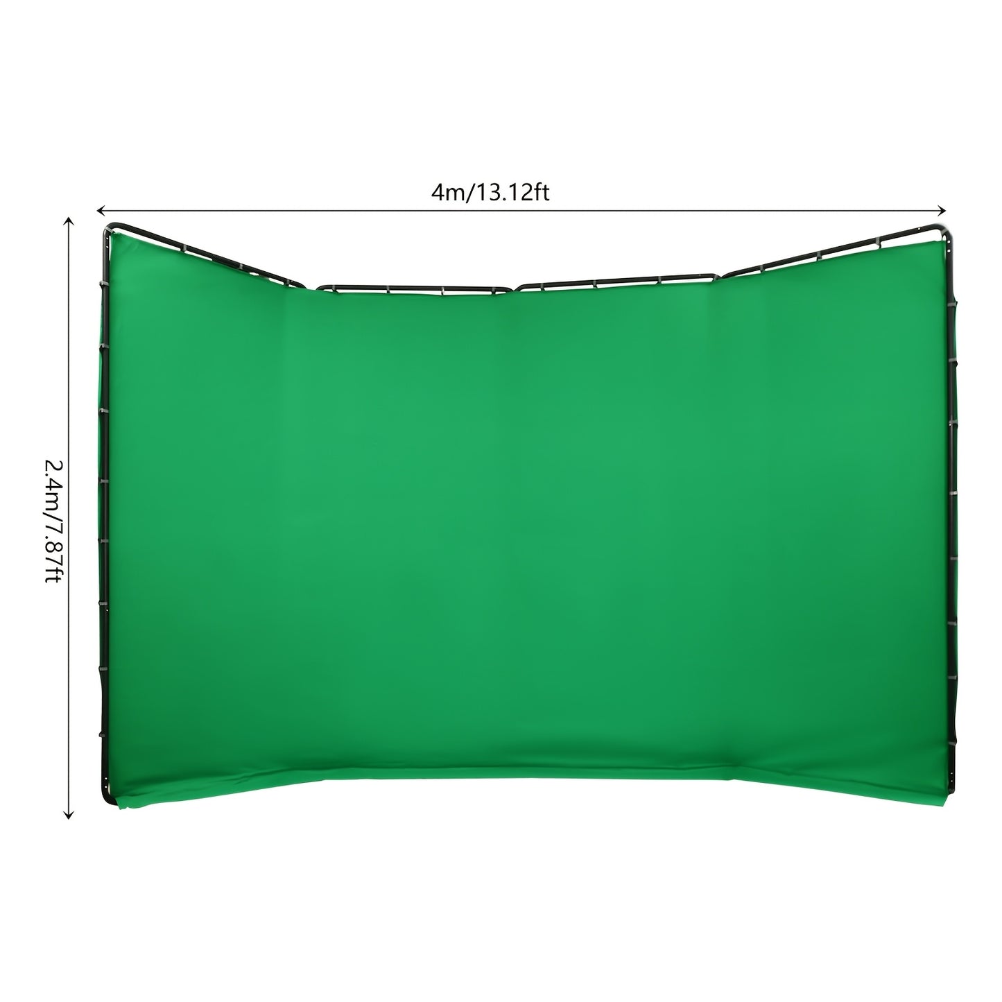 Groen Scherm – Backdrop – Achtergronddoek – Fotostudio Doek – Videostudio Achtergrond – Verstelbare Standaard – Groot Formaat 2,4x4 Meter – Lichtgewicht & Duurzaam
