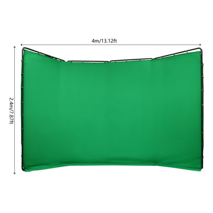 Groen Scherm – Backdrop – Achtergronddoek – Fotostudio Doek – Videostudio Achtergrond – Verstelbare Standaard – Groot Formaat 2,4x4 Meter – Lichtgewicht & Duurzaam