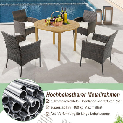 Tuinstoelen – Tuinmeubels – Balkonstoelen – Verstelbare Stoelen – Met Kussen – PE Rattan – Metalen Frame – Ergonomisch Design