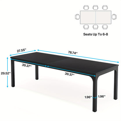 Bureau – Bureautafel – Computertafel – Werkplek – Dubbel Bureau – Extra Lang 199,9 cm – Water- En Krasbestendig Blad – Verstelbare Voetjes