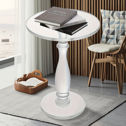 Moderne Rond Tafel – Salontafel – Bijzettafel – Lounge Tafel – Koffietafel – Transparant Acryl – Sterk 39,9 KG Draagvermogen – Ruimtebesparend & Makkelijk In Elkaar Te Zetten