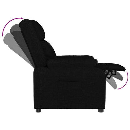 Fauteuil – Relaxstoel – Verstelbare Stoel – Zitzak – Loungefauteuil – Zwart – Verstelbaar in 3 Standen – Houten & Metalen Frame