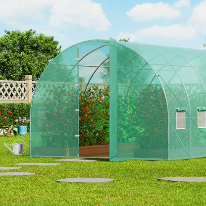 Tunnelkas – Walk-In Kas – Tuinkas – Kweekkas – Grote Afmeting – Verzinkt Frame – UV-Bestendige PE-Cover