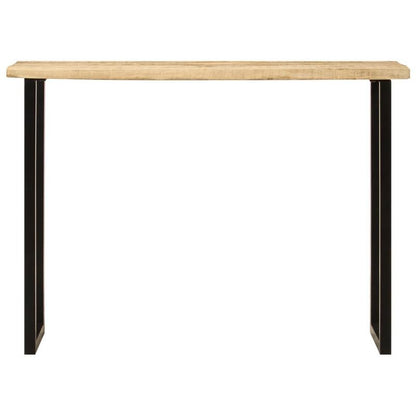 Consoletafel – Sidetable – Bureau – Bijzettafel – Telefoontafel – Massief Mangohout – Natuurlijke Boomrand 105x33x76 cm