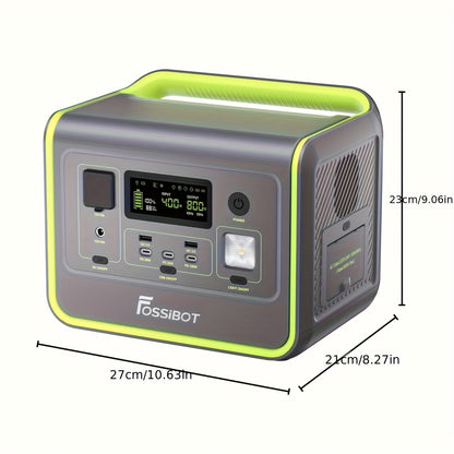 Portable Powerstation – Draagbare Generator – Zonne-energie Accu – Noodstroomvoorziening – Camping Accu – 512Wh Lithium IJzerfosfaat – Supersnel Opladen 1,5 Uur – 800W Continu Vermogen