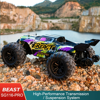 RC Auto – Bestuurbare Auto – Radiografische Auto – Stuntauto – Offroad RC Truck – 1:16 Schaal – Carbon Borstelmotor – 40 km/u Snelheid