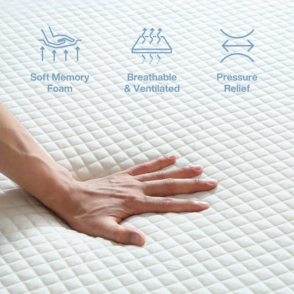 Matras – Luchtvering Matras – Koudschuim Matras – Ergonomisch Matras – Veringsmatras – 90 x 200 cm – 20 cm Hoog – 7-Zones H3 Medium Stevig – Met Memory Foam Laag
