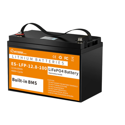 12V 100Ah LiFePO4 Accu – Lithium Batterij – Oplaadbare Accu – Energie Opslag Batterij – Caravan Accu – Hoog Capaciteit 1280Wh – Ingebouwd BMS & LCD Display
