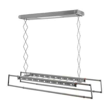 Droogrek Uitschuifbaar – Wasrek – Kledingrek – Balkonrek – Droogstandaard – 8 Stangen – Max 35 kg Draagvermogen – Stalen Constructie